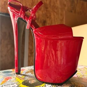 Limited Red Platform Devious sandals